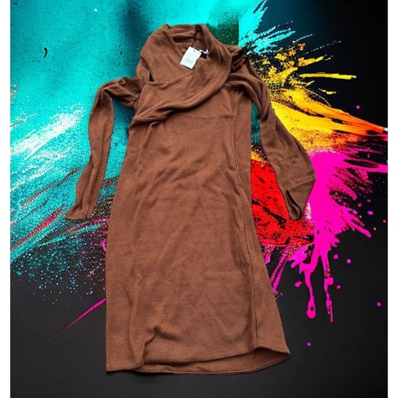 ASTR The Label Long Sleeve Sweater Midi Dress in Nutmeg | SZ Medium - Picture 1 of 5